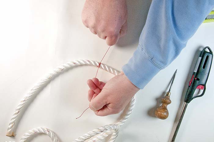 Thimble splice step 1