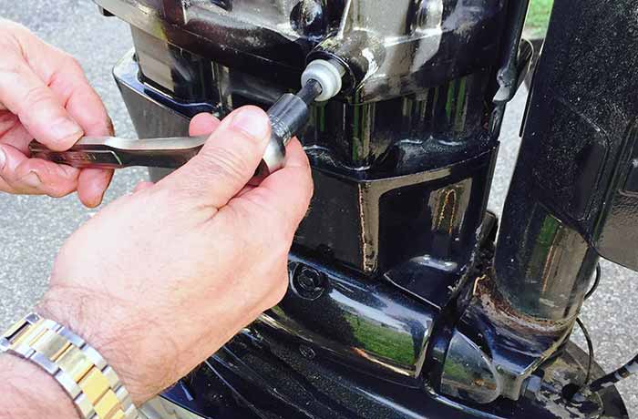 Removing or installing oil drain screw