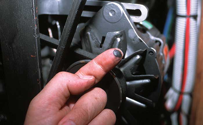 Checking boat power steering fuel level