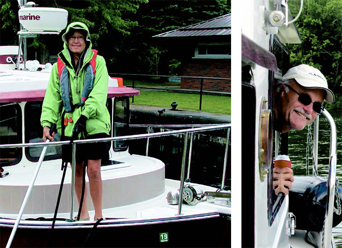 Bill and Cheryl Odendahl on their Boat