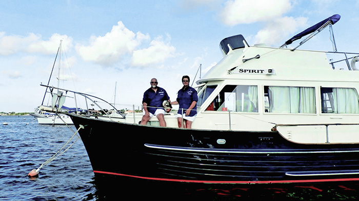 Janice and Steve on Spirit Boat