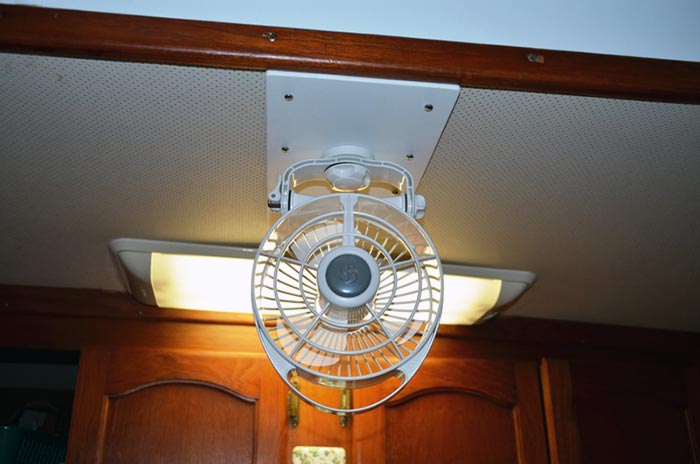 Completed fan installation