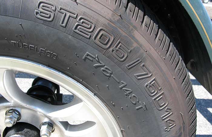 Sidewall of a trailer tire and its markings