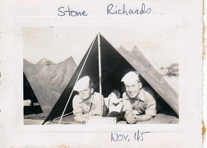 Vintage photo of scouts in a tent
