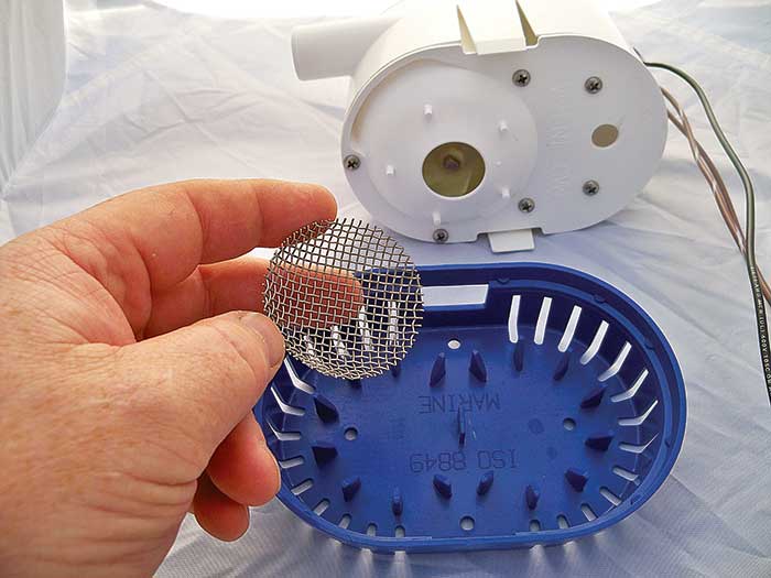 Primary and secondary bilge pump strainer