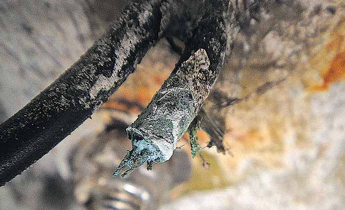 Corroded light wire
