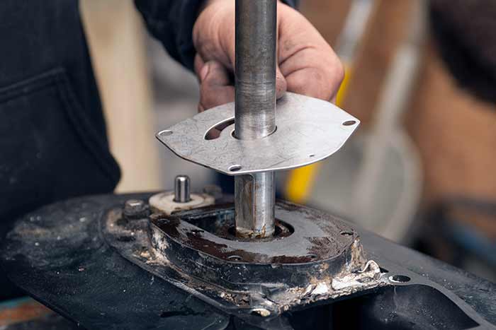 Installing new bottom plate