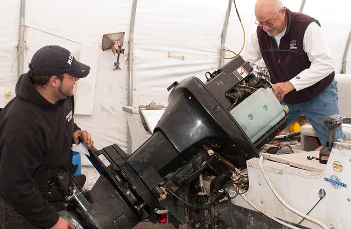 Reinstalling lower unit