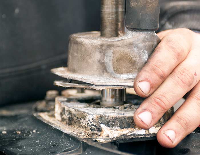 Separate housing by prying off bottom