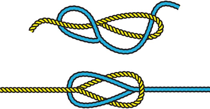 Joining a polyester line illustration