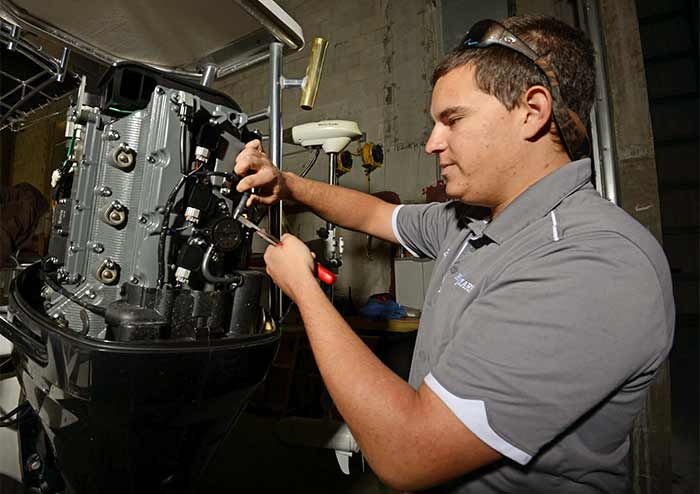 Boat engine repair