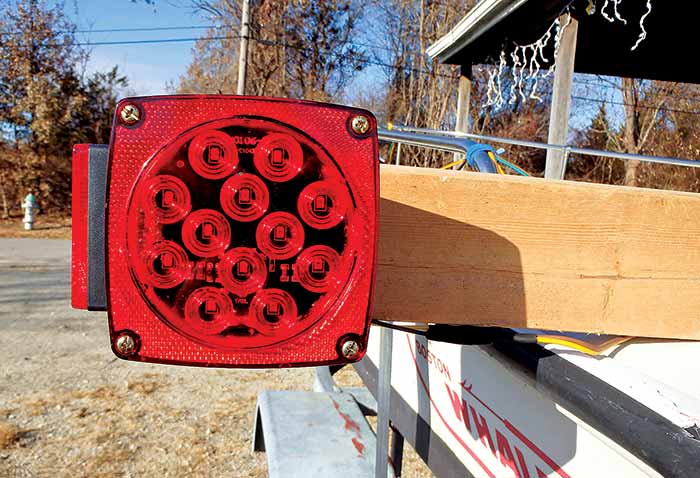 Screw trailer light on board