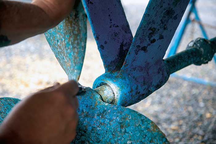 Checking cutlass bearing