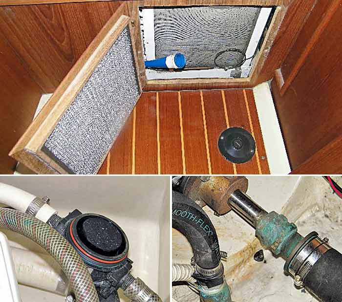 Air conditioning unit, head strainer and propeller shaft