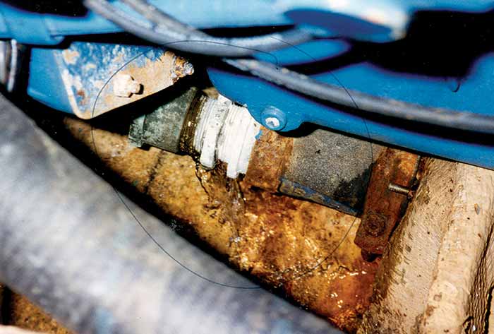 Leaking stuffing box