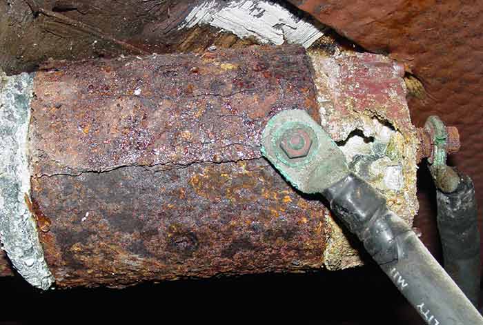 Corroded windlass motor