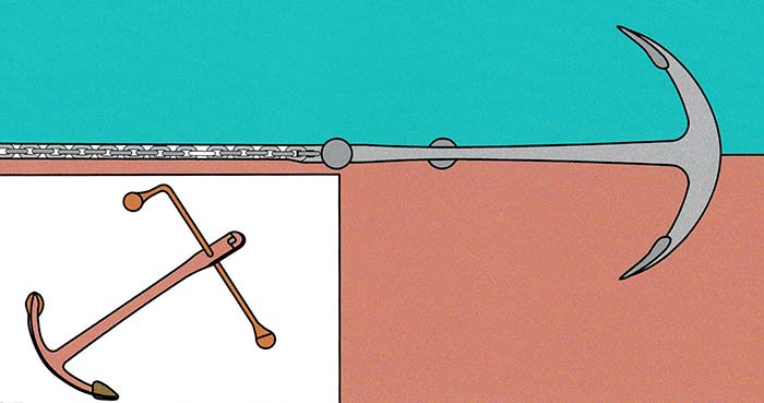 Fishermans anchor illustration