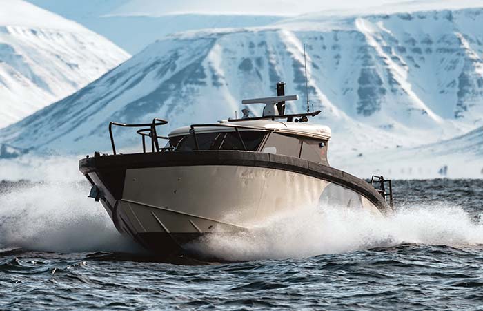 Kvitbjorn cruising by Svalbard a Norwegian archipelago
