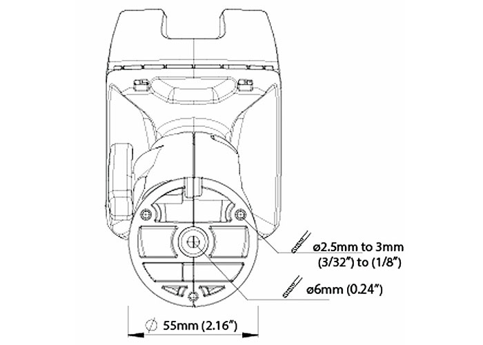 Scanstrut Rokk Edge 10 phone charger template drawing