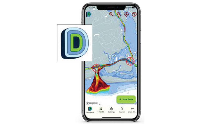 Mobile device showcasing Ditch navigation and logo.