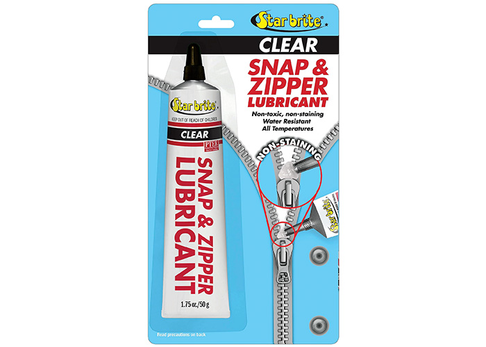 Blue package of Snap and Zipper Lubricant.