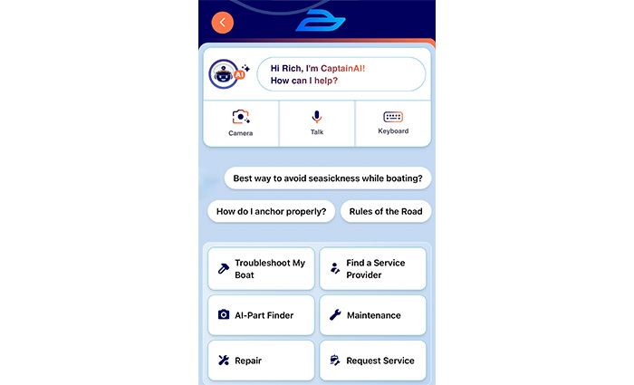 Mobile and responsive view of an app in use demonstrating an AI chat.